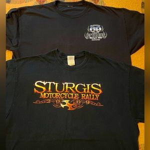 Men’s biker t-shirts size extra large.